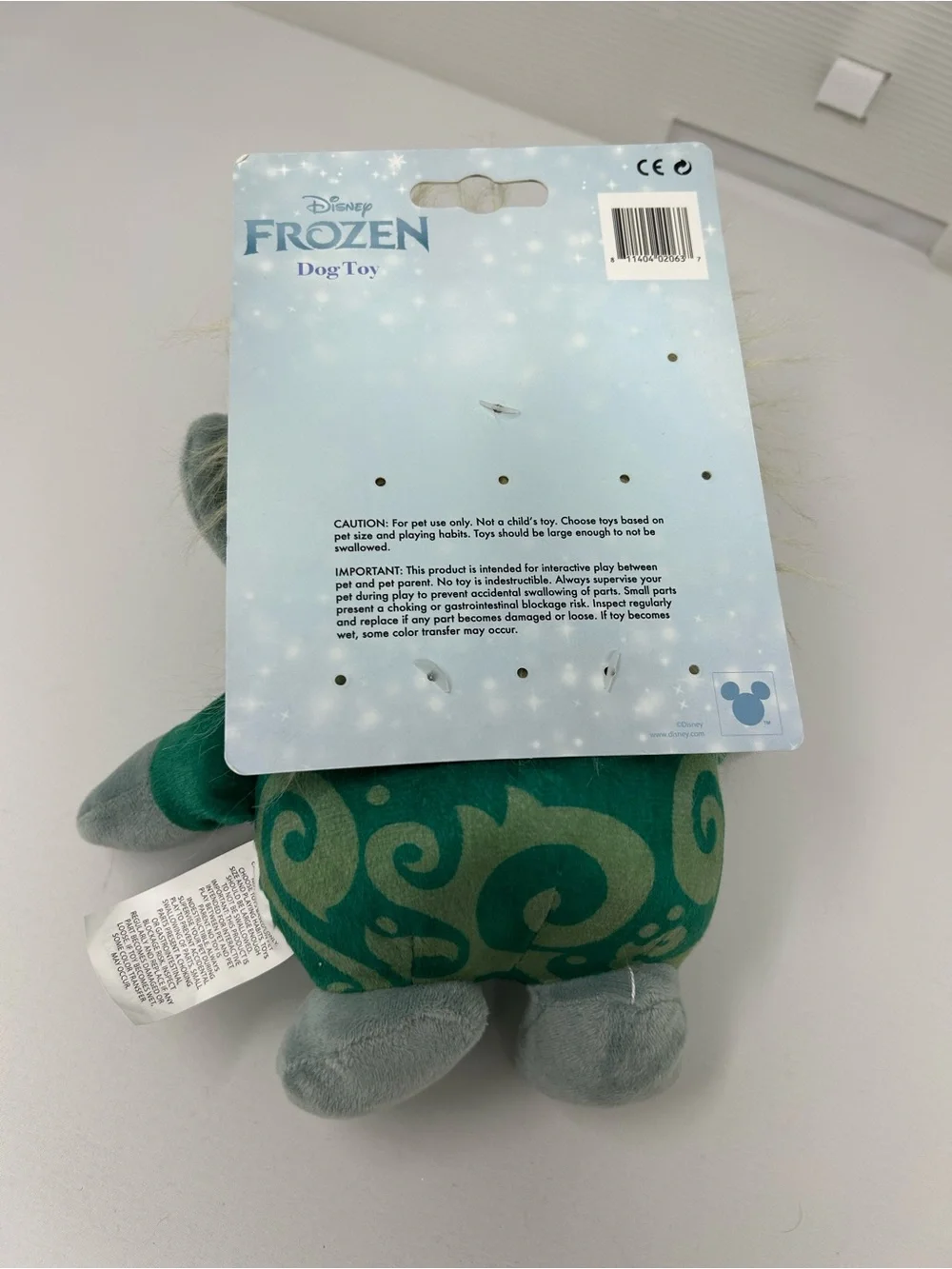 Disney Frozen Pabbie Troll Grandpa w/ Squeaker and Crinkle 9” Plush Dog Toy NEW